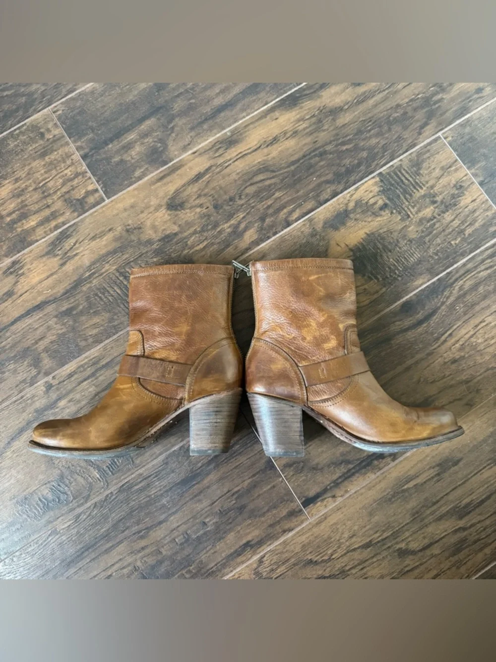 Frye Karla Engineer Short Brown Boot size 6.5 B